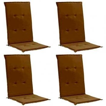 Coussins de chaise de jardin 120 x 50 x 3 cm (lot de 4)