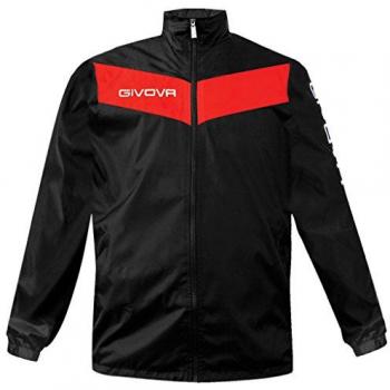 Givova Red/Black Waterproof Jacket with Mesh XL