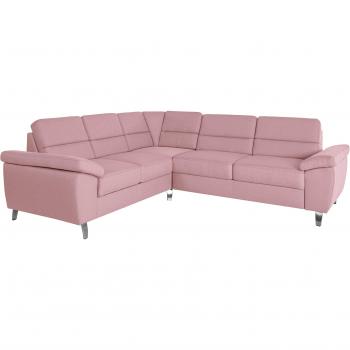 SIT & MORE L-Form Ecksofa Sorano, rosa, mit Bettfunktion