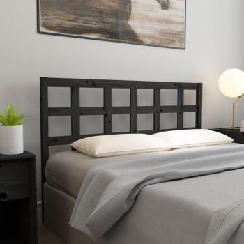 VidaXL Solid Wood Pine Bed Headboard Black 165.5x4x100 cm