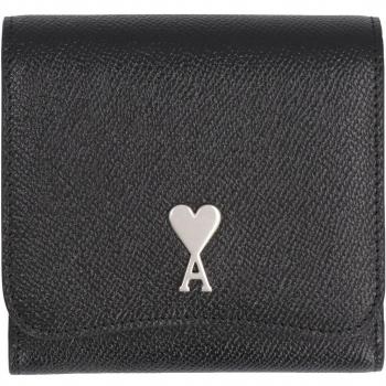 Ami Paris Wallets & Cardholders, Grainy Leather, Black