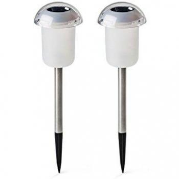 Konstsmide Assisi Spike Solar 2‑Set – wetterfeste Stehleuchte, IP44