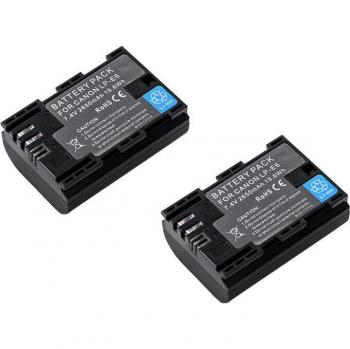 4 batteries LP-E6 et chargeur LCD double pour Canon 5D Mark II/III, 6D, 7D, 60D, 60Da, 70D et 80D