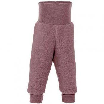 Engel Baby Hose Fleece, 100% Schurwolle, Natur, Gr. 50/56-86/92, 3 Farben (Rosenholz Melange)