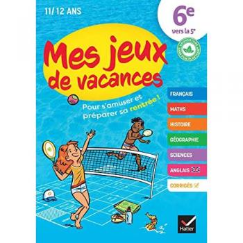 Cahier de vacances Mes jeux de vacances 2022 6e vers 5e: pour réviser en s'amusant