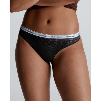 Calvin Klein Black Lace High‑Leg Panties