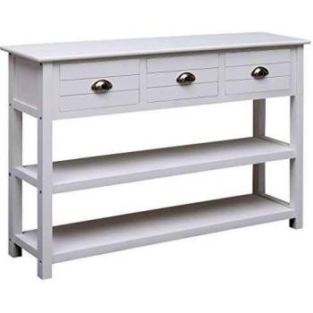 Weißes Holzsideboard 115x30x76 cm von vidaXL