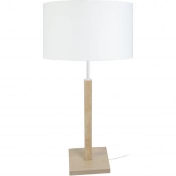 Lámpara de mesa Tosel 30cm tela blanca