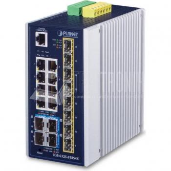 Planet IP30 L3 8‑Port Switch Industriale (Blu/Bianco) – GigaE