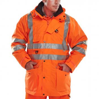 Beeswift Versatile 7 Functions Jacket in Orange Size M