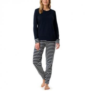Schiesser Homewear Schlafanzug lang, unifarben, Größe 38