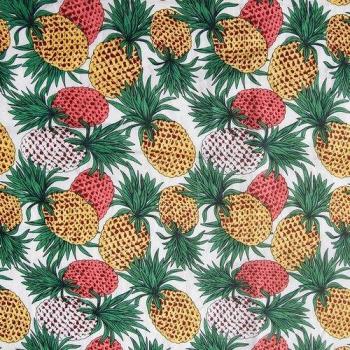 50cm Cotton Garment Material with Multi-Color Pineapple Design