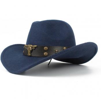 Chapeau cowboy « OutBlack » – Enfant, taille 52-54, couleur sombre, bord retroussé