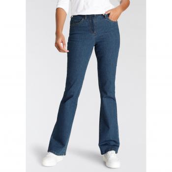 Arizona Damen Bootcut Jeans – 34N, Blau/Stone, 98% Baumwolle + 2% Elasthan, High Waist Comfort Fit