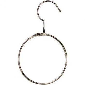 Nickel‑Finished 14 cm Adjustable Hook Stock Ring