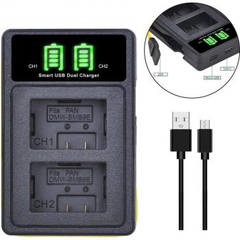 Panasonic Lumix DMW-BMB9 Battery Pack + Dual LED Charger Set