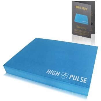 Balance Pad High Pulse® XXL – 3 Fitnessbänder + Poster – Blaues Kissen für Koordination & Stabilität
