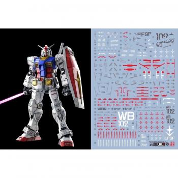 Mobile Suit Gundam Detail-Up Decals – Fluorescent HG RG MG PG RE HiRM Water Transfer Pack
