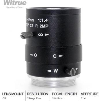 2.8-12mm Varifocal Lens 2MP 1080P for HD CCTV Cameras