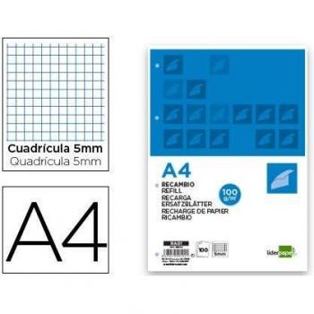 Recarga de Folhas Quadriculadas A4