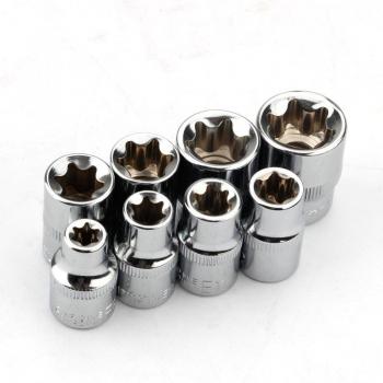 Torx-Stern-Buchsen-Set 3/8 E-Typ E8 E10 E11 E12 E14 E16 E18 E20, 8 Teile