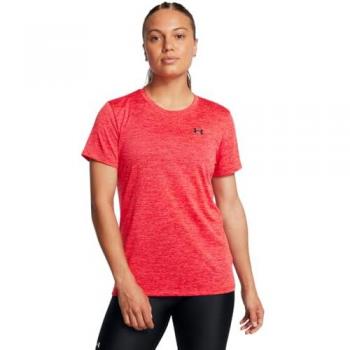 Under Armour Damen Tech C-neck Twist Kurzärmeliges Oberteil Rot Größe S