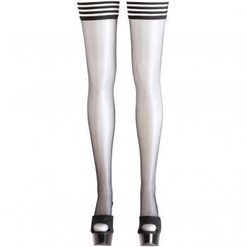 Cottelli LEGWEAR feine halterlose Strümpfe – Schwarz (L, M, S, XS)