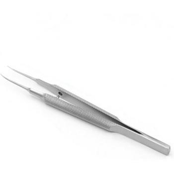 11cm Edelstahl Pinzette mit rundem Griff für Augenheilkunde