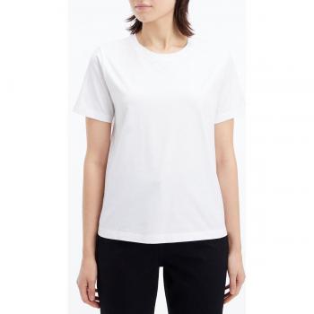 Top Calvin Klein Mujer Cuello Redondo en Blanco