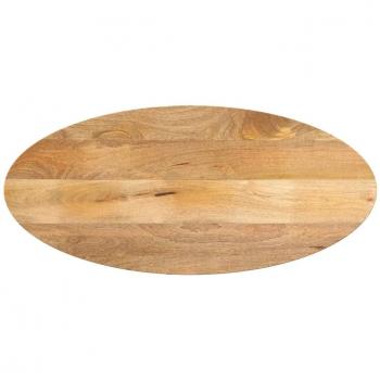Table Top Oval Solid Wood Mango 100x50x2.5 cm vidaXL