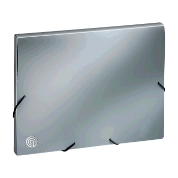 Ecobra Dokumentenmappe A4 silber/schwarz