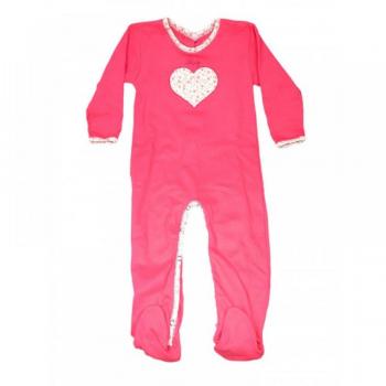 Tuta neonato cotone Rapife fucsia fantasia 18 m