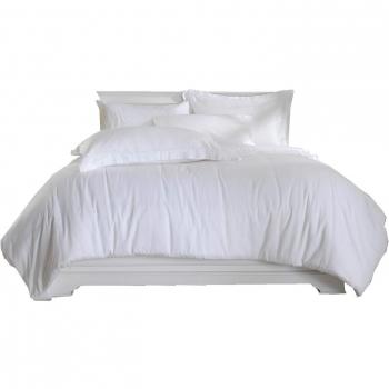 300 Thread Count Cotton Satin Solid White Pillowcase Pair