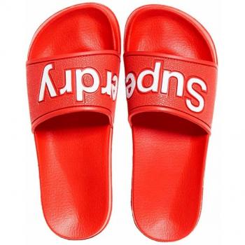 Superdry EVA Pool Slide, Tongs Femme, Rouge Vif, 35/37 EU