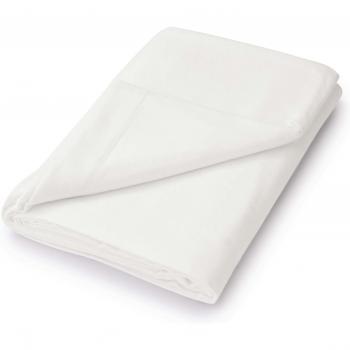 'Hs Brushed Cotton' Single Flat Sheet in White