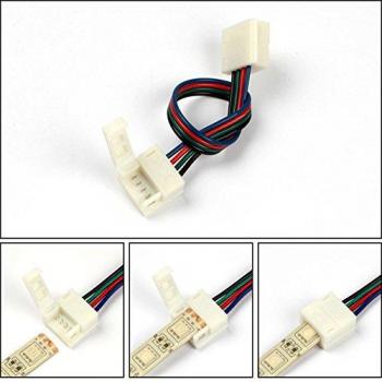 Kostenloser Lieferservice – 10 mm 4‑Pine Kabelverlängerung für RGB‑LED-Streifen, lötfrei (BML®)