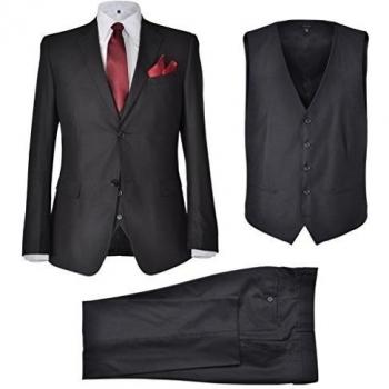 Traje de Negocio Tricolor Negro 48 – Estilo Empresarial