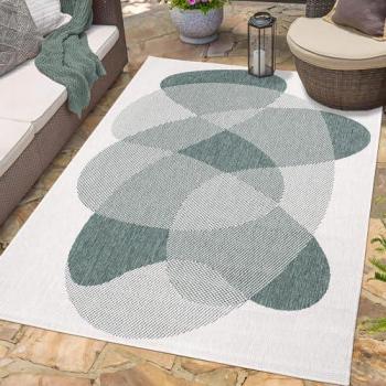 Wendeteppich CARPET CITY DUO RUG 5835, rechteckig, 5 mm Höhe, wetterfest, für Balkon, Terrasse, Wohnzimmer
