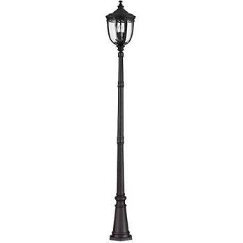 Elstead Lighting English Bridle 3-Light Outdoor Lamp Post Black IP44 E14