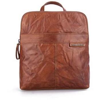 Spikes & Sparrow Damen Cityrucksack, echt Leder, cognac