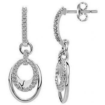 Boucles d'oreilles élégantes en argent et oxydes