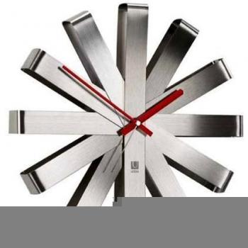 Umbra Orologio da parete Ribbon, 30 cm in Acciaio