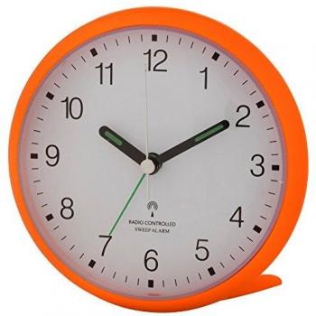 TFA Dostmann 60.1506 Lautloser Analoger Funkwecker mit Sweep-Uhrwerk