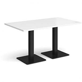 Brescia 1400mm x 800mm Rectangular Table with Black Square Bases