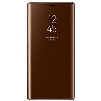 Galaxy Note9 Standhülle Clear View (EF‑ZN960) – Schwarz/Gold – Braun