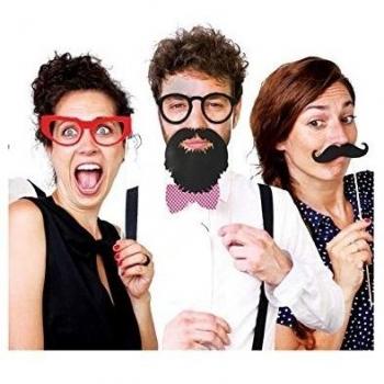 Kit de Accesorios para Fotos Divertidas (17 piezas)