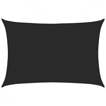 VidaXL 5x7 m Black Sun Shade Sail 160 g/m² HDPE