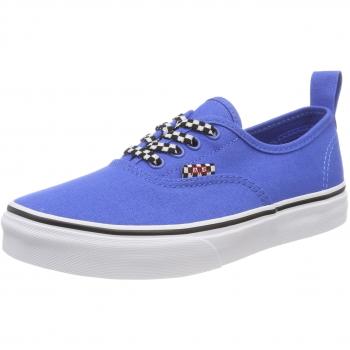 Vans Authentic Elastic Lace Sneaker Blu Unisex-Bambini Check 34 EU