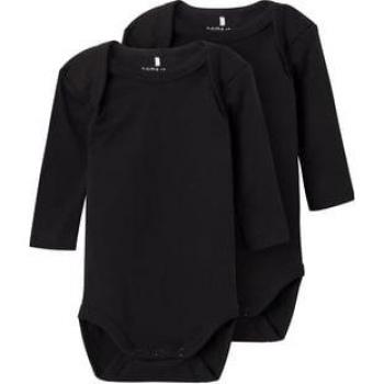 NAME IT 2er-Set Kinder Langarmbodys Schwarz