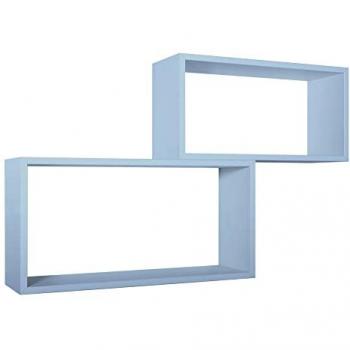 Estantes de pared rectangulares azul báltico mod. bislungo